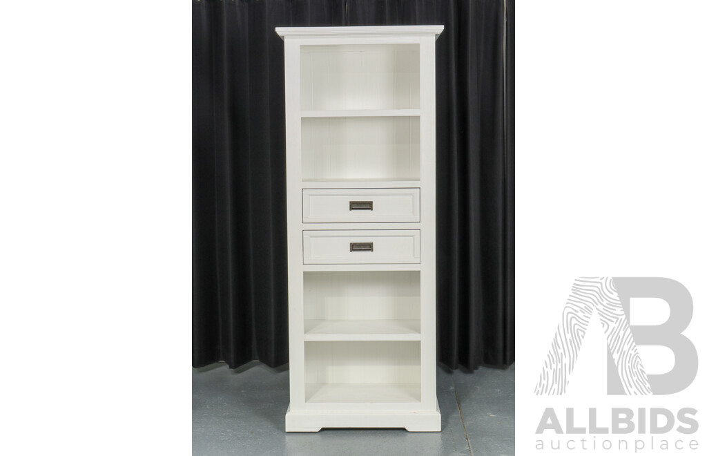 Modern Painted Open Timber Bookcase