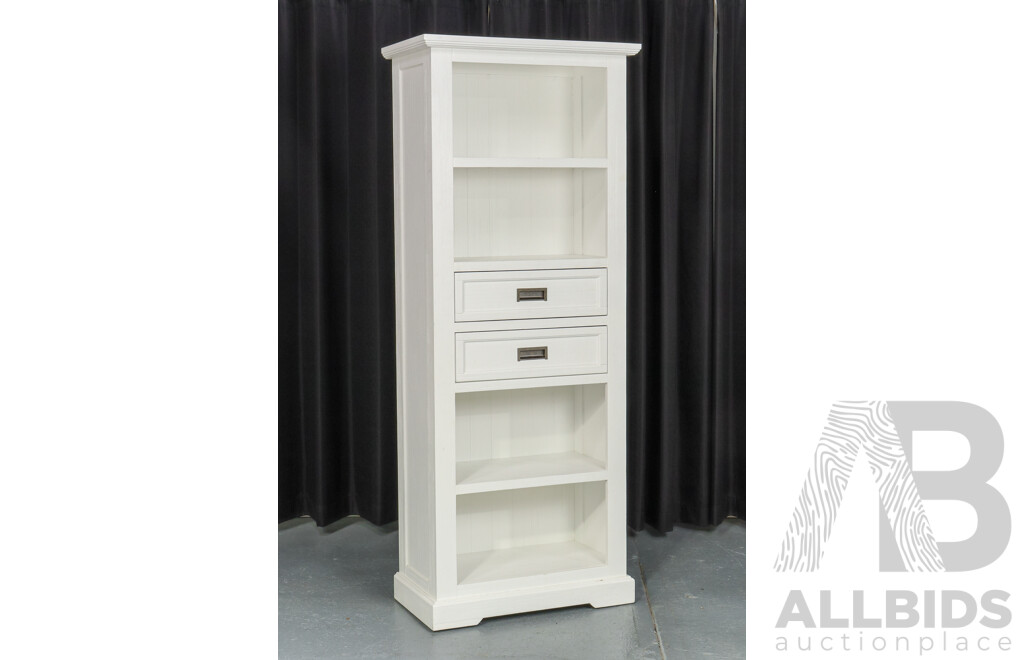 Modern Painted Open Timber Bookcase