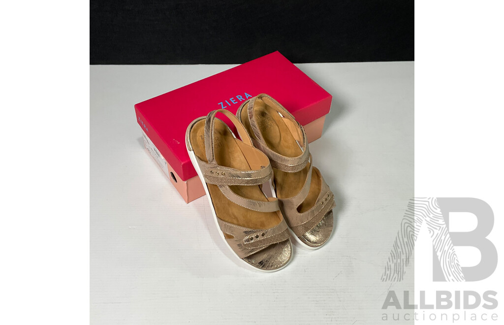 Ziera Beaux Platino Womens Sandal Size 40