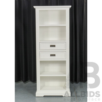 Modern Painted Open Timber Bookcase