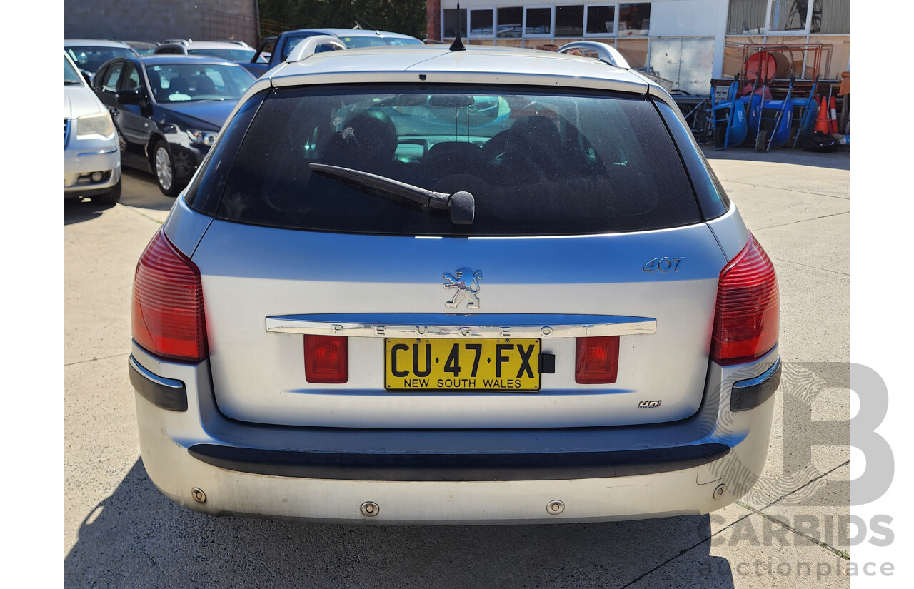 01/2007 Peugeot 407 ST HDi Touring Executive MY06 UPGRADE 4d Wagon Silver 2.0L