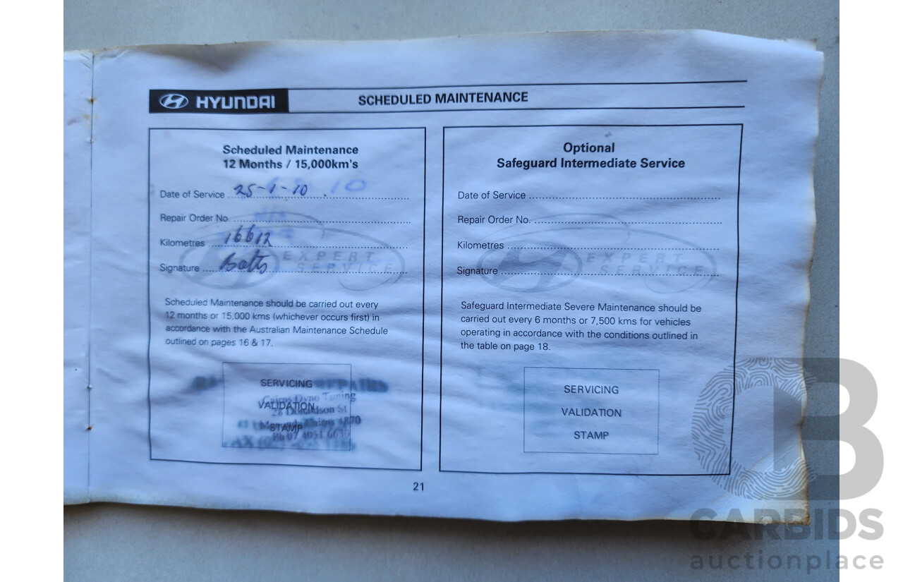 07/2009 Hyundai i30 SX FD MY09 5d Hatchback Blue 2.0L
