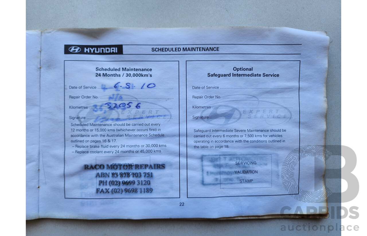 07/2009 Hyundai i30 SX FD MY09 5d Hatchback Blue 2.0L
