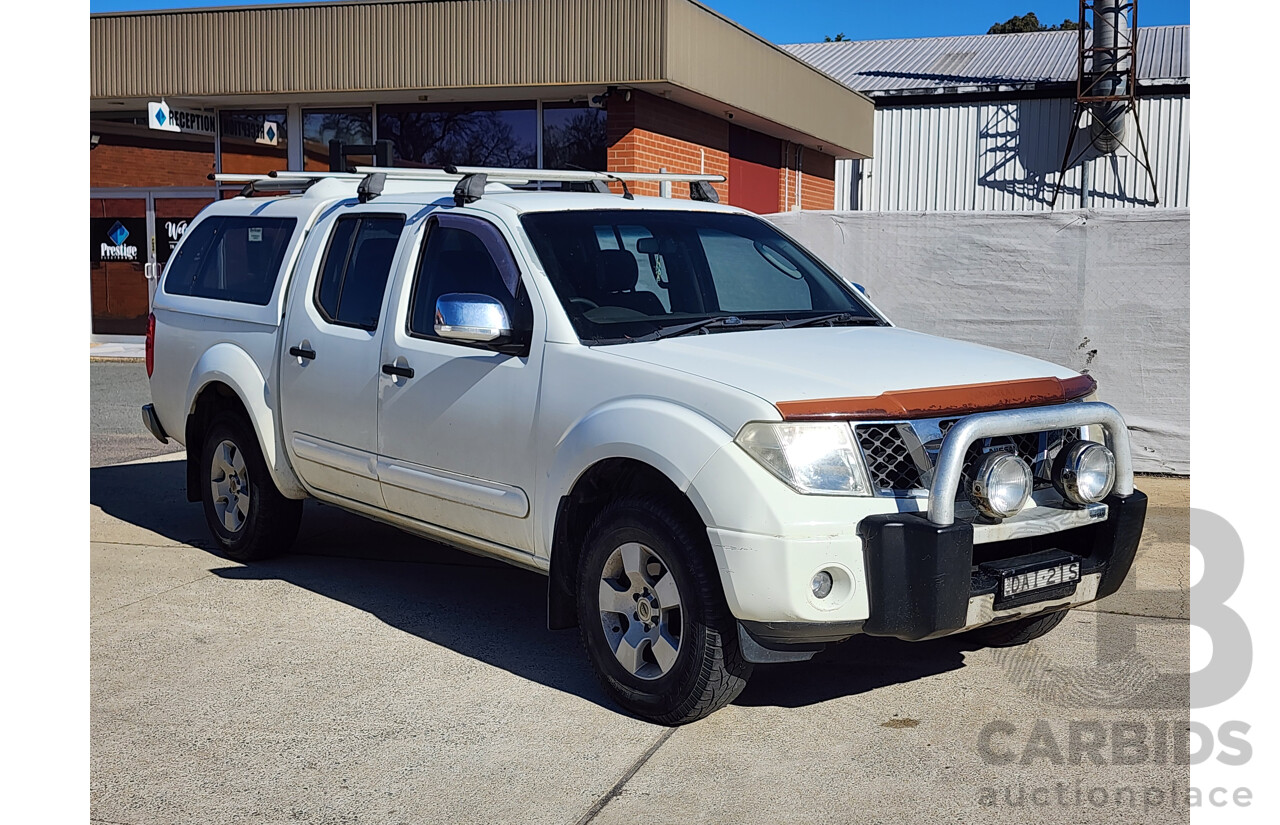 03/2008 Nissan Navara ST-X (4x4) D40 Dual Cab P/Up White 2.5L