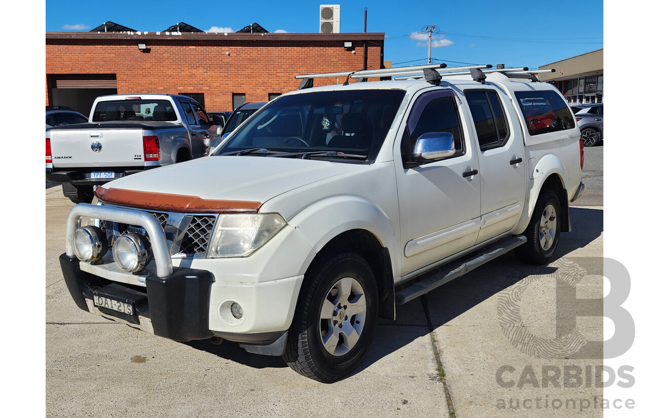 03/2008 Nissan Navara ST-X (4x4) D40 Dual Cab P/Up White 2.5L