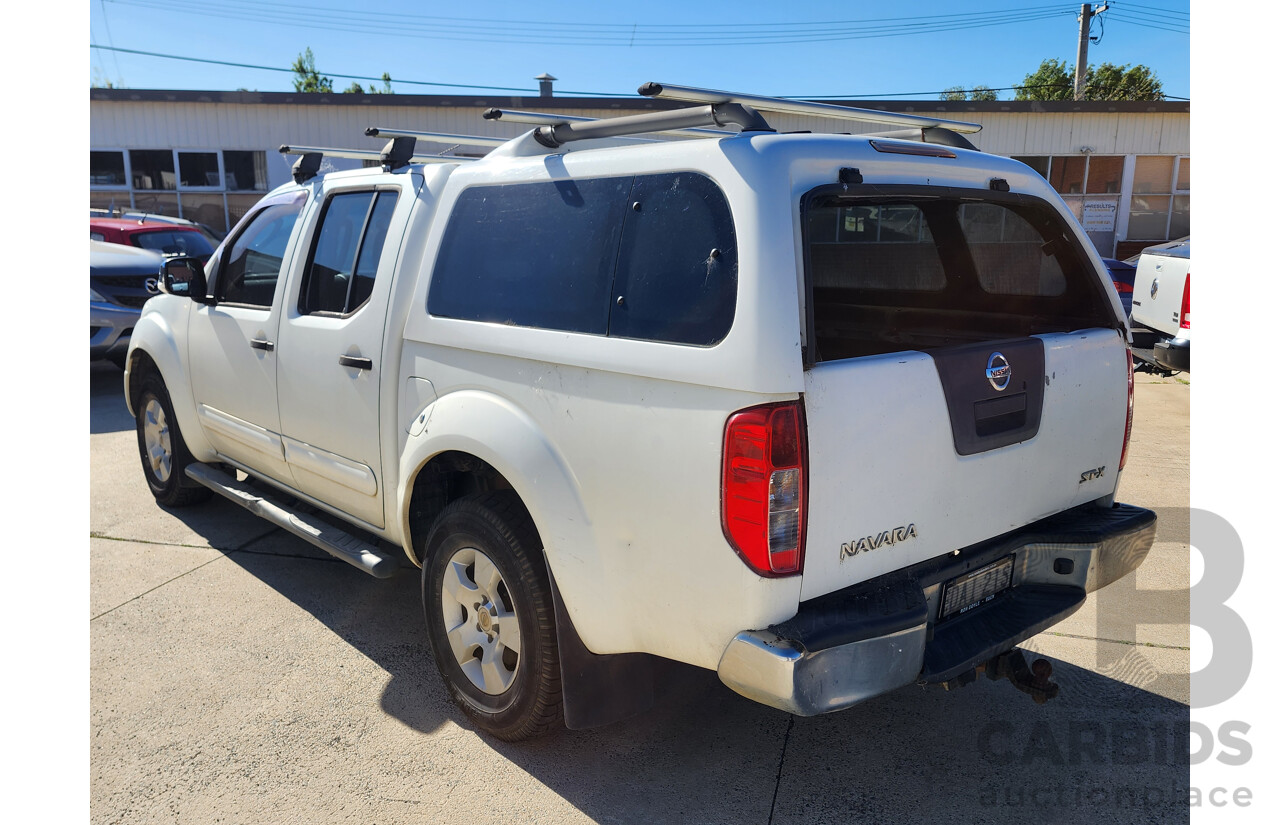 03/2008 Nissan Navara ST-X (4x4) D40 Dual Cab P/Up White 2.5L