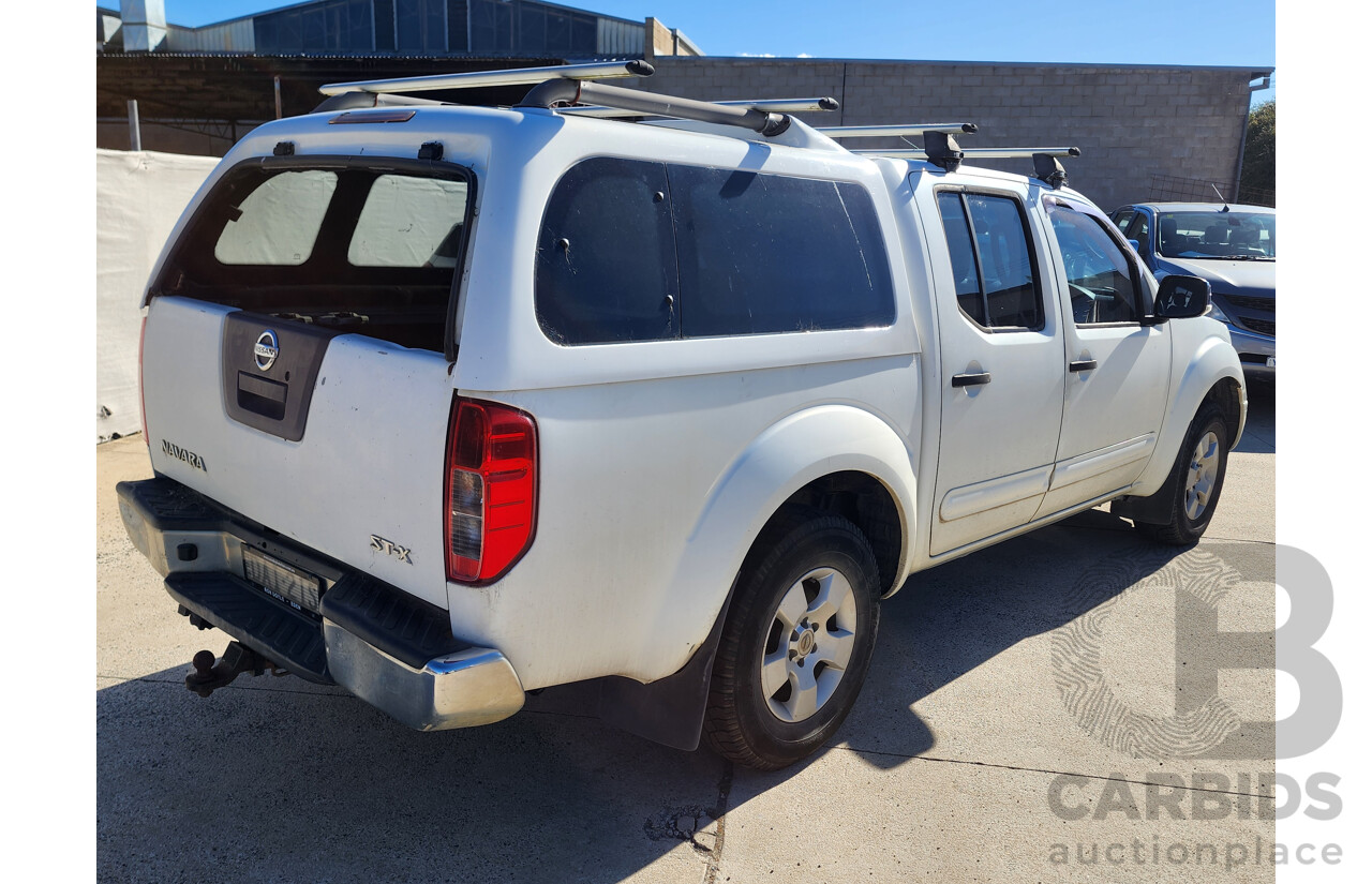 03/2008 Nissan Navara ST-X (4x4) D40 Dual Cab P/Up White 2.5L