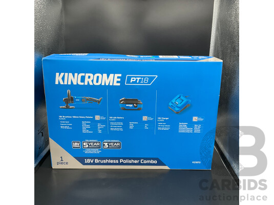 KINCROME PT18 18V Brushless 180mm Rotary Polisher Combo (K23072)