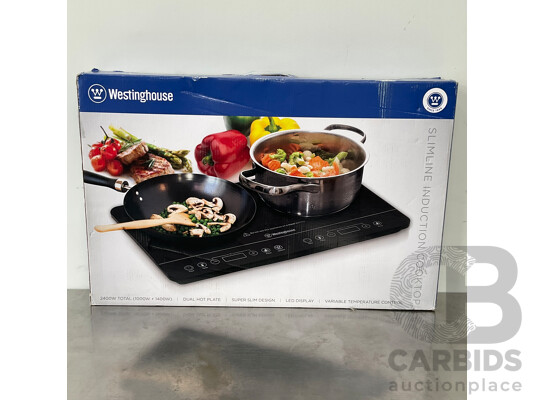WESTINGHOUSE 2400W Twin Induction Touchscreen Cooktop (WHIC02K)