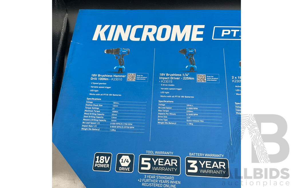 KINCROME PT18 18V Drill & Driver Combo (K23075)