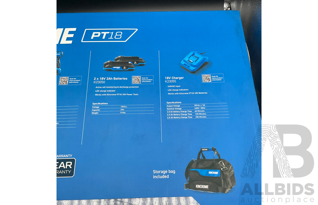 KINCROME PT18 18V Drill & Driver Combo (K23075)