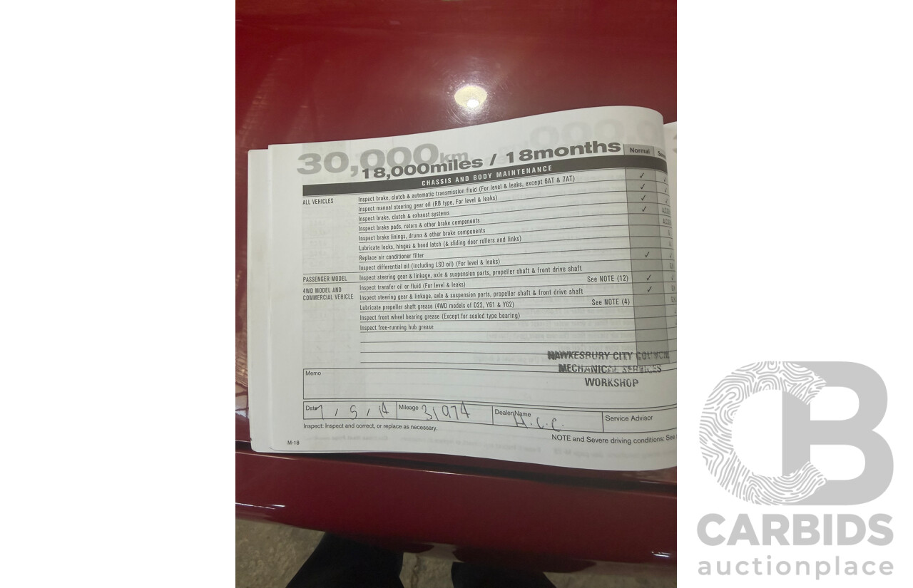 06/2013 Nissan X-Trail ST-L (4x4) T31 Series 5 4d Wagon Red 2.5L