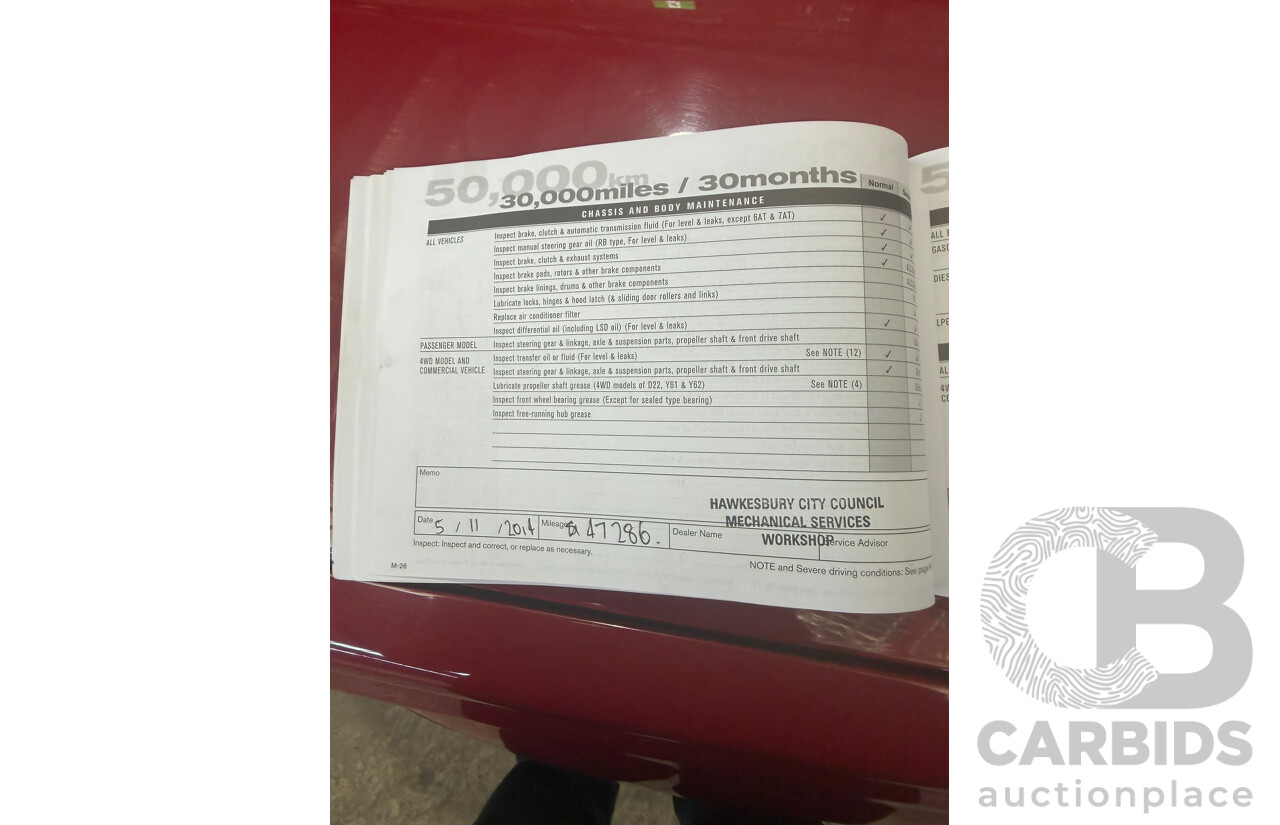06/2013 Nissan X-Trail ST-L (4x4) T31 Series 5 4d Wagon Red 2.5L
