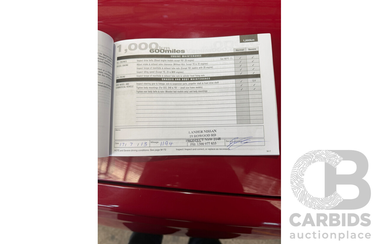 06/2013 Nissan X-Trail ST-L (4x4) T31 Series 5 4d Wagon Red 2.5L