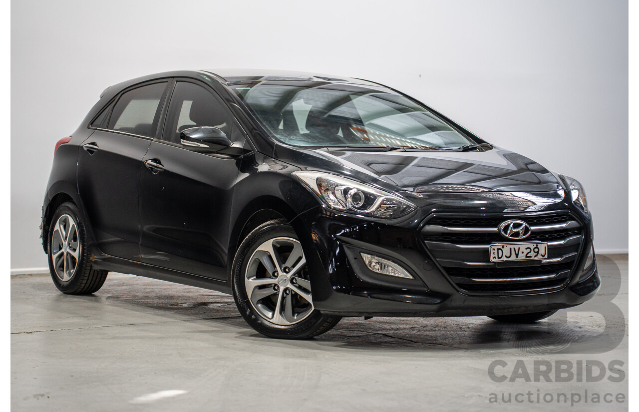 4/2016 Hyundai i30 Active X GD4 Series 2 5d Hatchback Black Turbo Diesel 1.6L