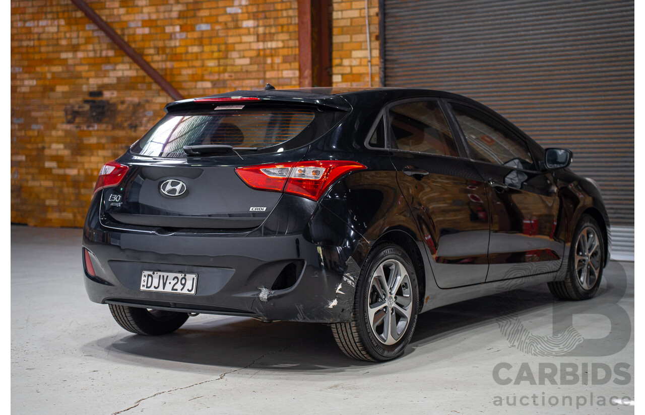 4/2016 Hyundai i30 Active X GD4 Series 2 5d Hatchback Black Turbo Diesel 1.6L