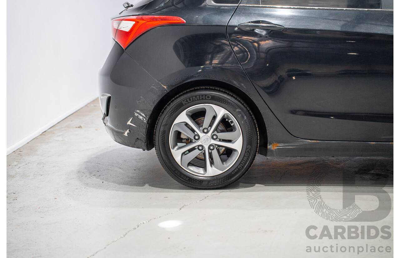 4/2016 Hyundai i30 Active X GD4 Series 2 5d Hatchback Black Turbo Diesel 1.6L