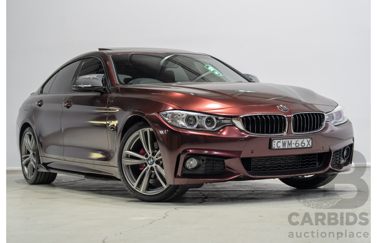 09/2014 BMW 4 Series 420i M Sport F36 Mineral Grey Metallic (Wrapped in Purple Metallic) Turbo 2.0L