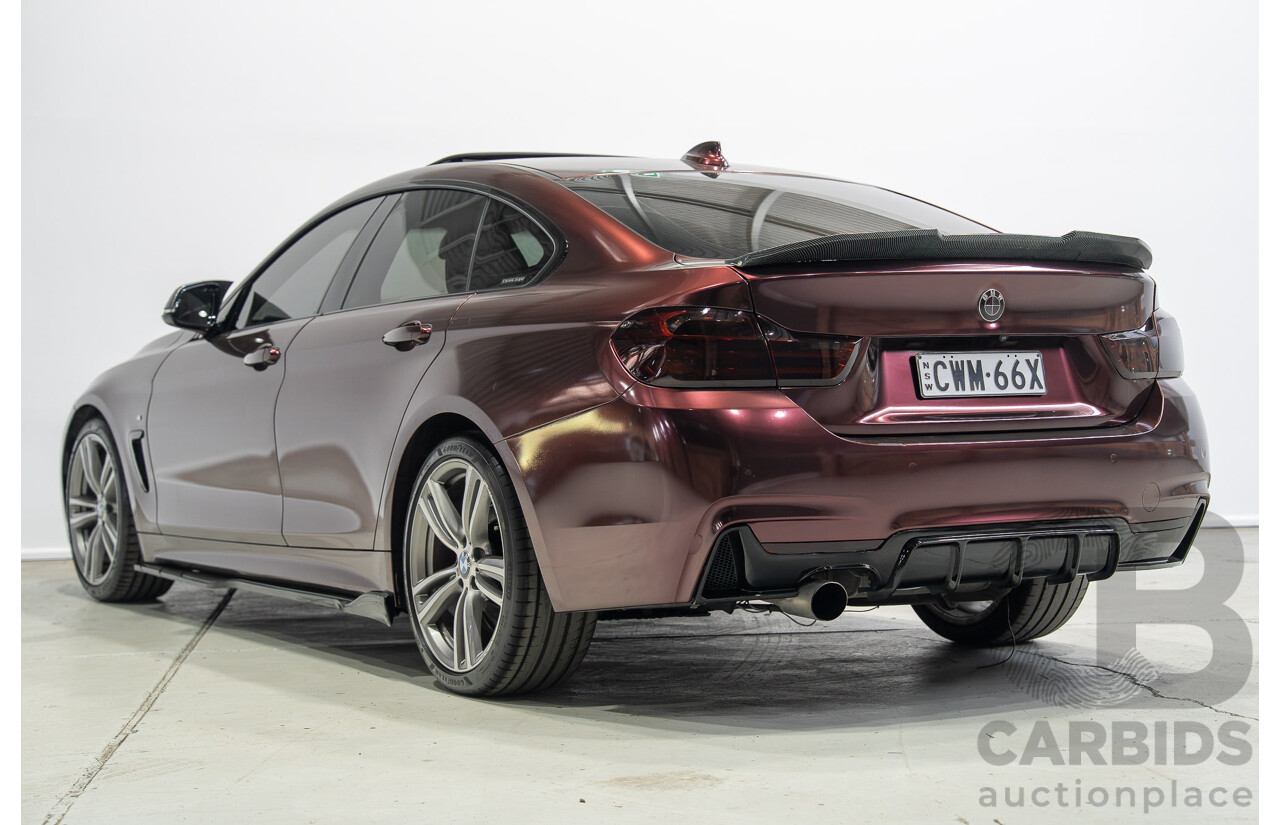09/2014 BMW 4 Series 420i M Sport F36 Mineral Grey Metallic (Wrapped in Purple Metallic) Turbo 2.0L