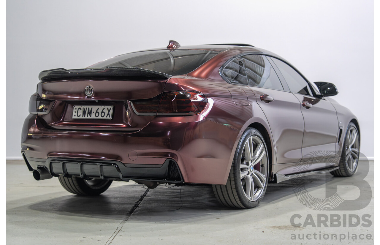 09/2014 BMW 4 Series 420i M Sport F36 Mineral Grey Metallic (Wrapped in Purple Metallic) Turbo 2.0L
