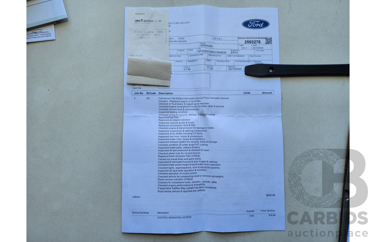 03/2012 Ford Mondeo LX TDCi MC 4d Wagon Silver 2.0L