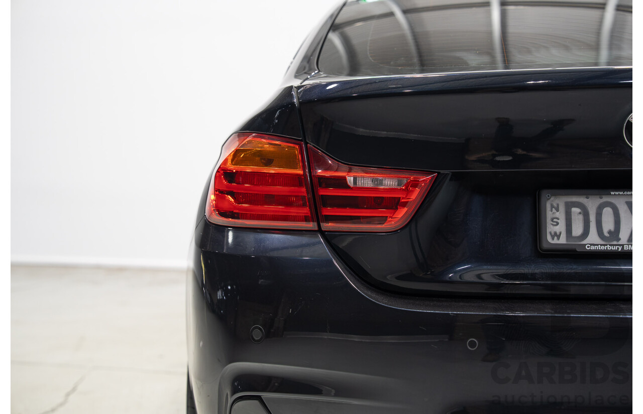 08/2015 BMW 420i M Sport Gran Coupe F36 MY15 5D Coupe Carbon Black Metallic Turbo 2.0L