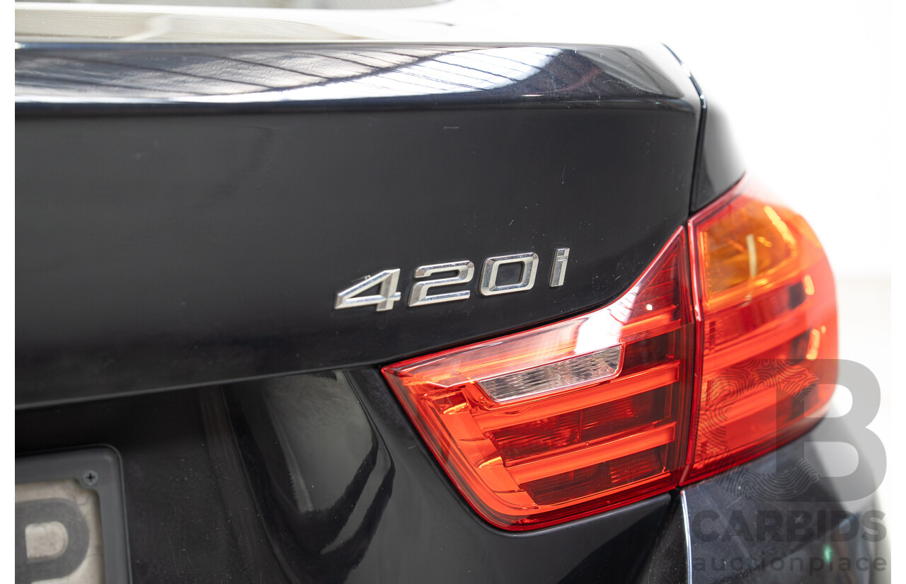 08/2015 BMW 420i M Sport Gran Coupe F36 MY15 5D Coupe Carbon Black Metallic Turbo 2.0L