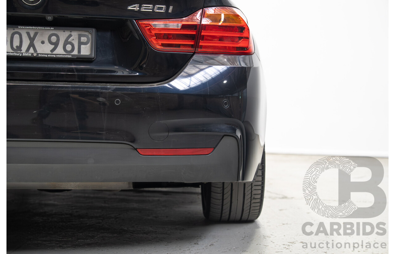 08/2015 BMW 420i M Sport Gran Coupe F36 MY15 5D Coupe Carbon Black Metallic Turbo 2.0L