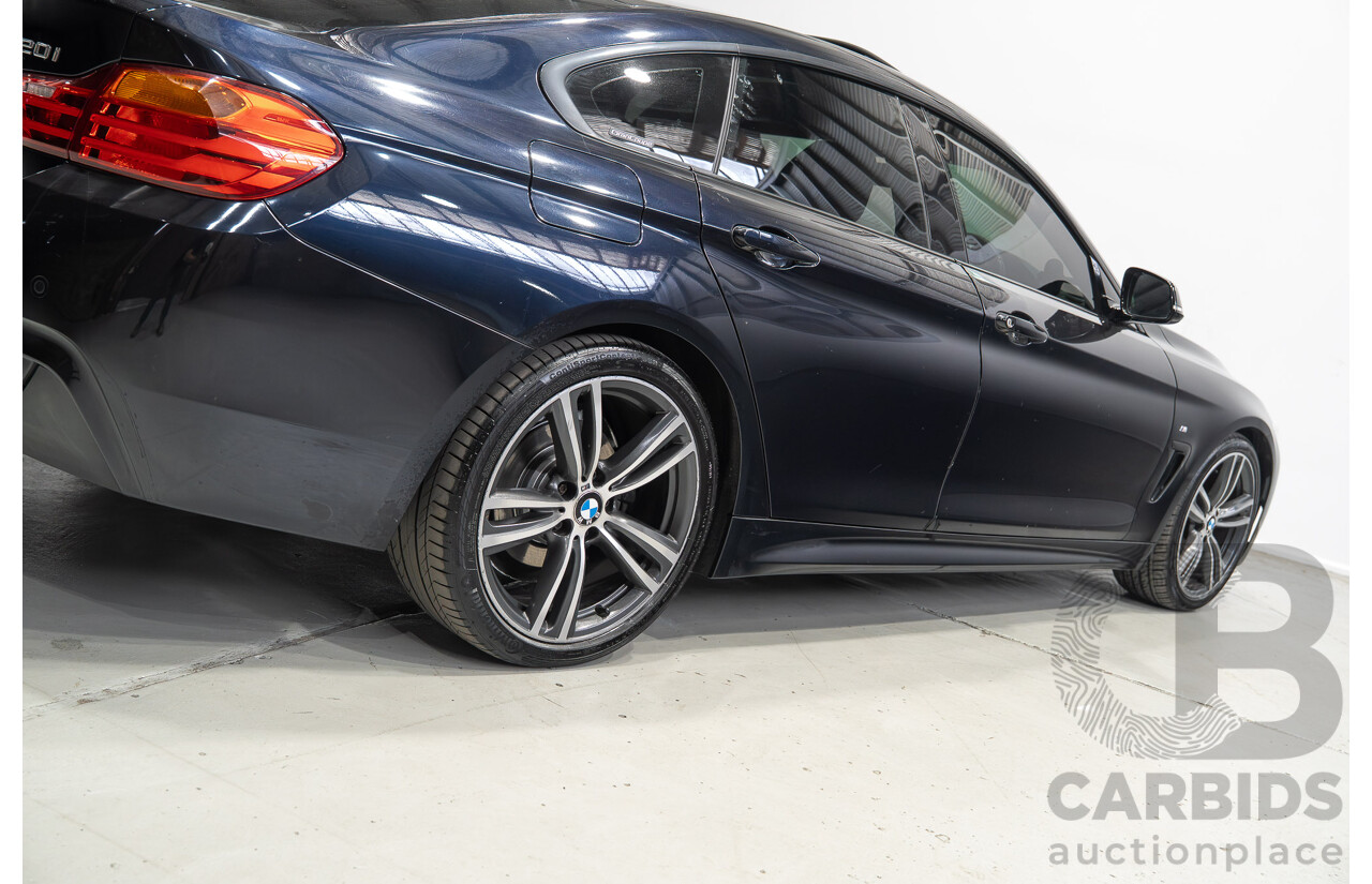 08/2015 BMW 420i M Sport Gran Coupe F36 MY15 5D Coupe Carbon Black Metallic Turbo 2.0L