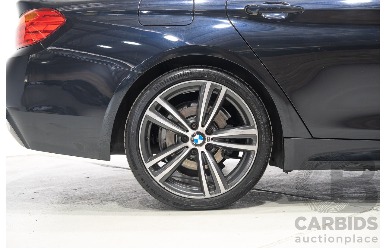 08/2015 BMW 420i M Sport Gran Coupe F36 MY15 5D Coupe Carbon Black Metallic Turbo 2.0L