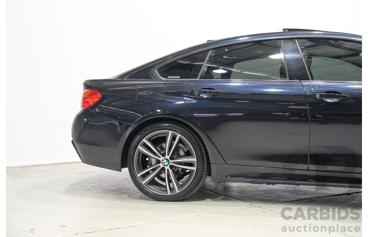 08/2015 BMW 420i M Sport Gran Coupe F36 MY15 5D Coupe Carbon Black Metallic Turbo 2.0L