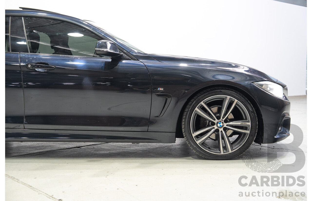 08/2015 BMW 420i M Sport Gran Coupe F36 MY15 5D Coupe Carbon Black Metallic Turbo 2.0L