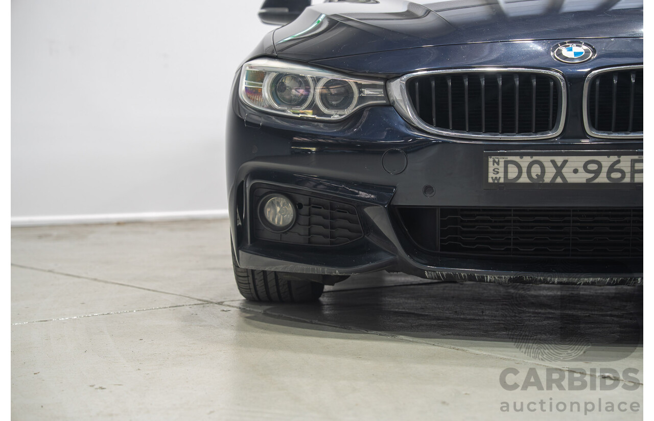 08/2015 BMW 420i M Sport Gran Coupe F36 MY15 5D Coupe Carbon Black Metallic Turbo 2.0L
