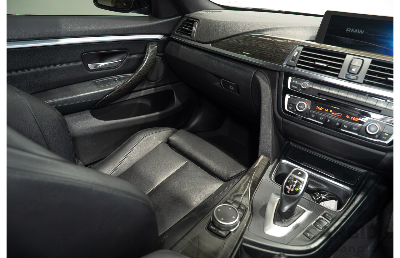 08/2015 BMW 420i M Sport Gran Coupe F36 MY15 5D Coupe Carbon Black Metallic Turbo 2.0L