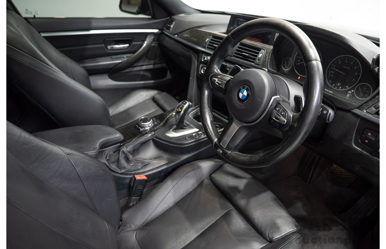 08/2015 BMW 420i M Sport Gran Coupe F36 MY15 5D Coupe Carbon Black Metallic Turbo 2.0L