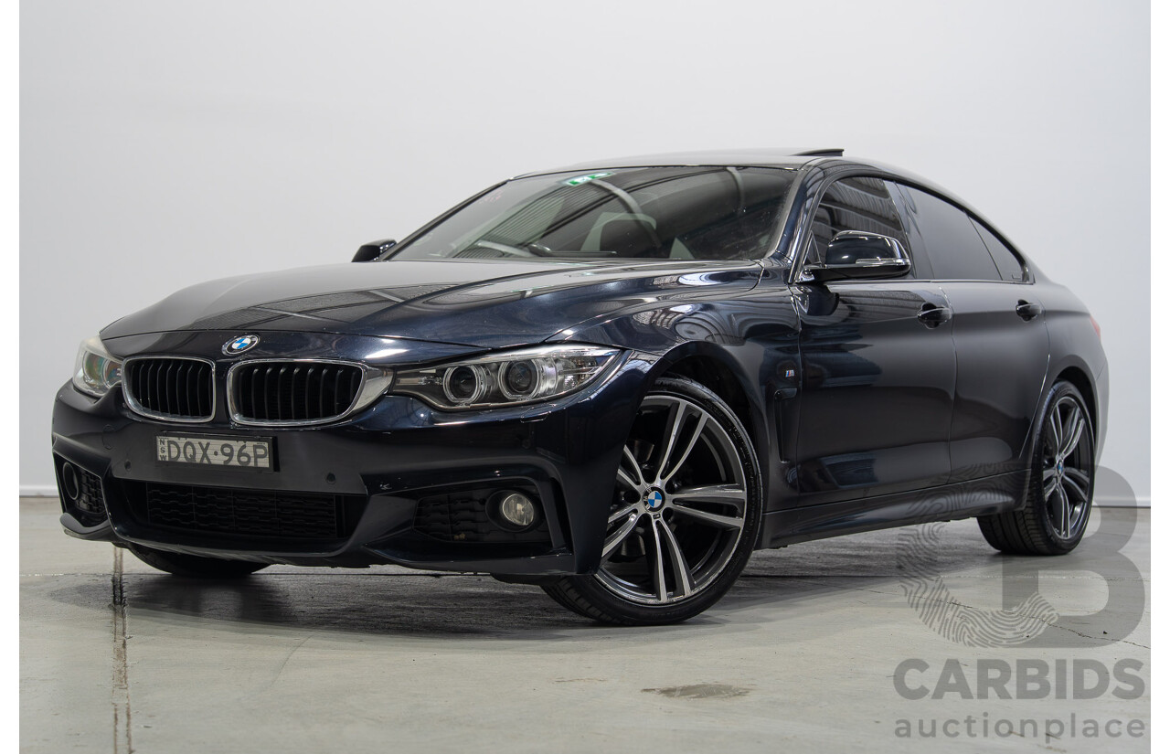 08/2015 BMW 420i M Sport Gran Coupe F36 MY15 5D Coupe Carbon Black Metallic Turbo 2.0L