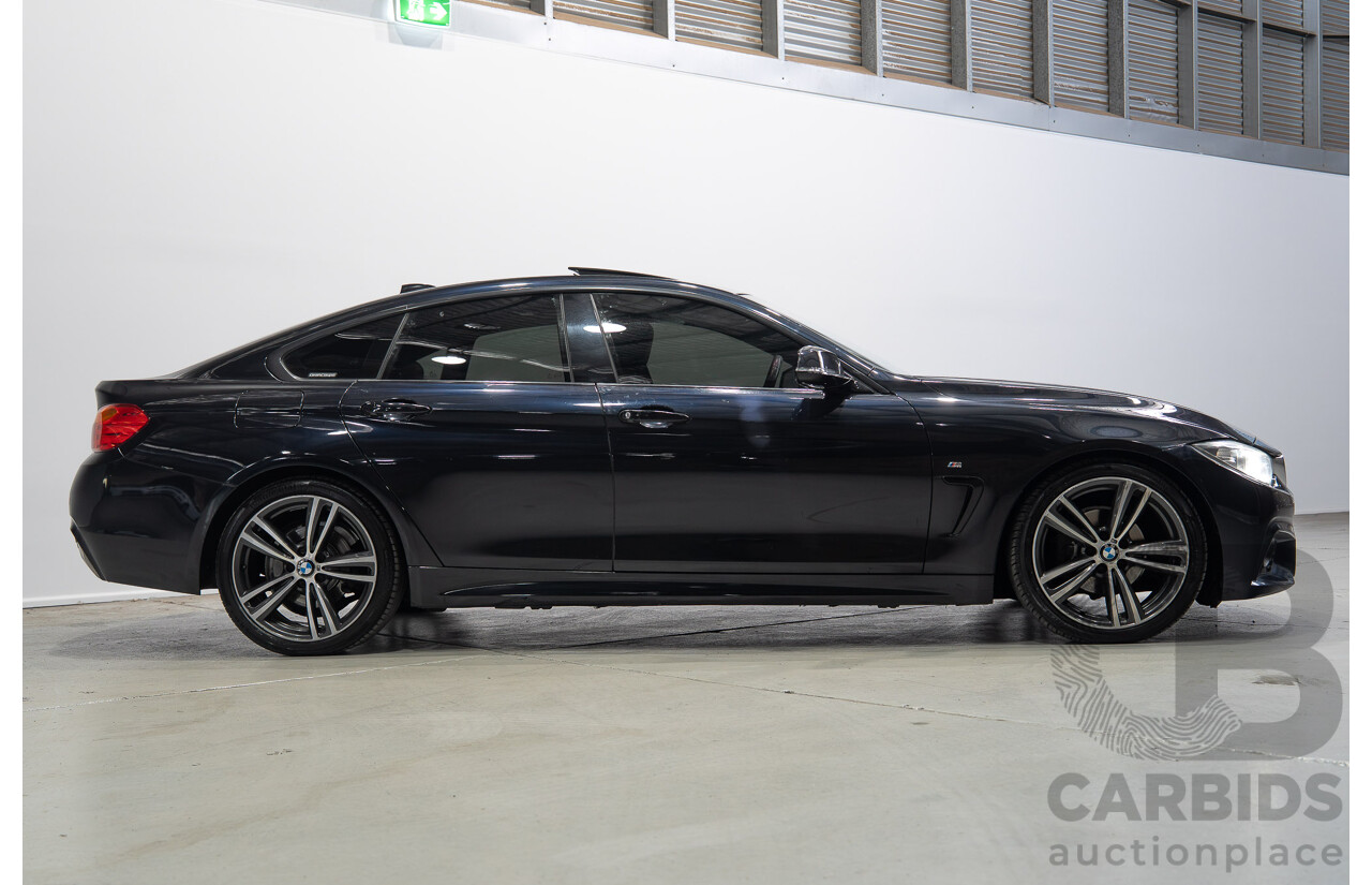 08/2015 BMW 420i M Sport Gran Coupe F36 MY15 5D Coupe Carbon Black Metallic Turbo 2.0L