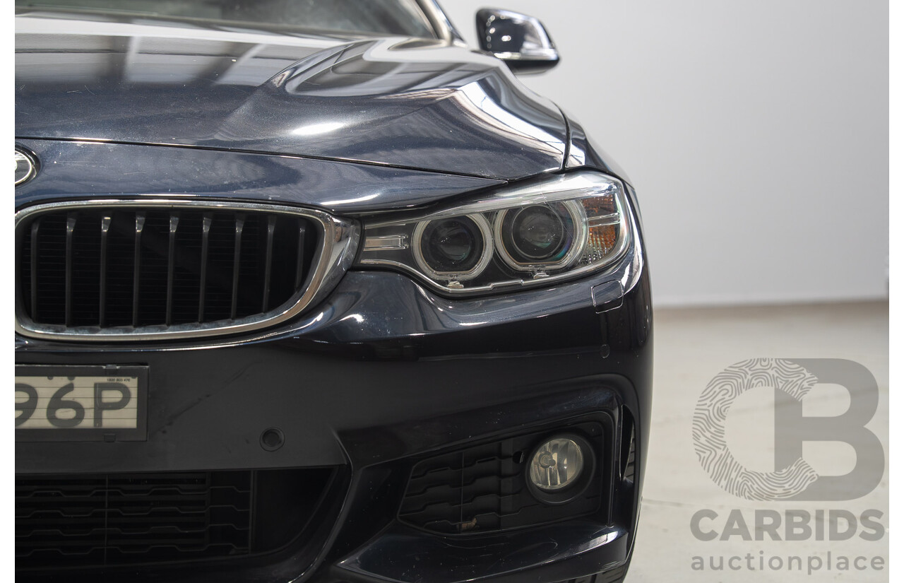 08/2015 BMW 420i M Sport Gran Coupe F36 MY15 5D Coupe Carbon Black Metallic Turbo 2.0L