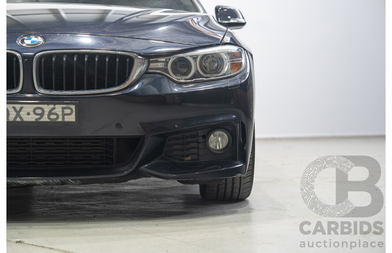 08/2015 BMW 420i M Sport Gran Coupe F36 MY15 5D Coupe Carbon Black Metallic Turbo 2.0L