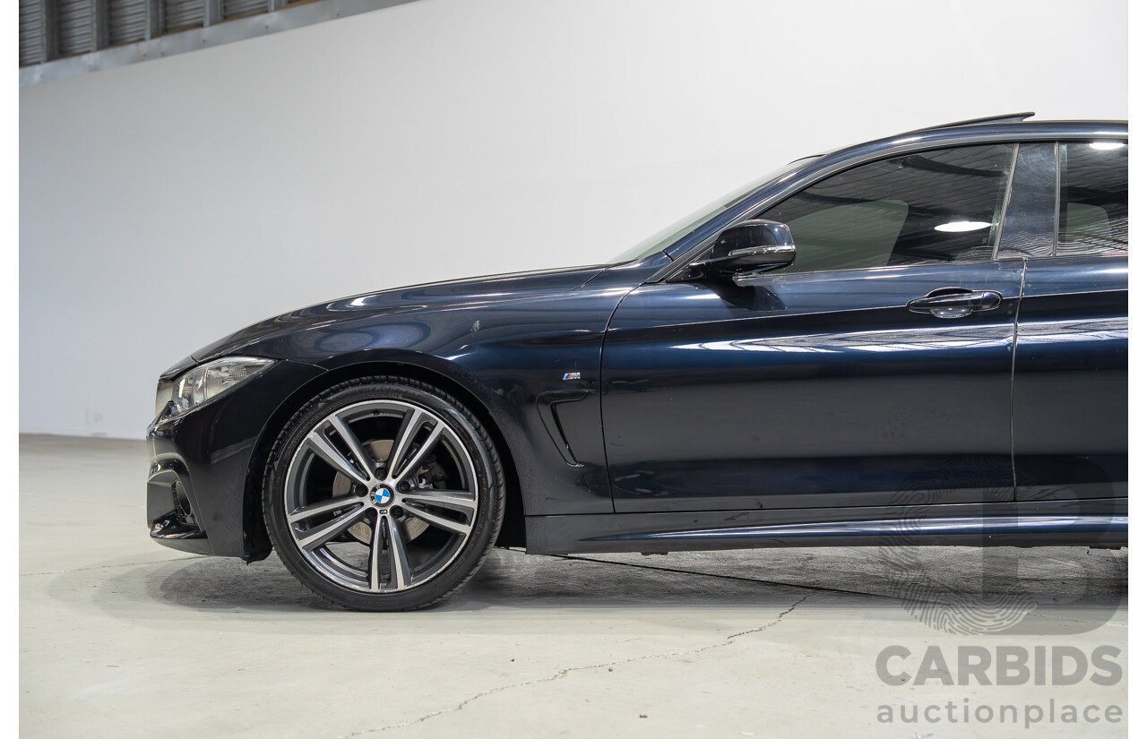 08/2015 BMW 420i M Sport Gran Coupe F36 MY15 5D Coupe Carbon Black Metallic Turbo 2.0L