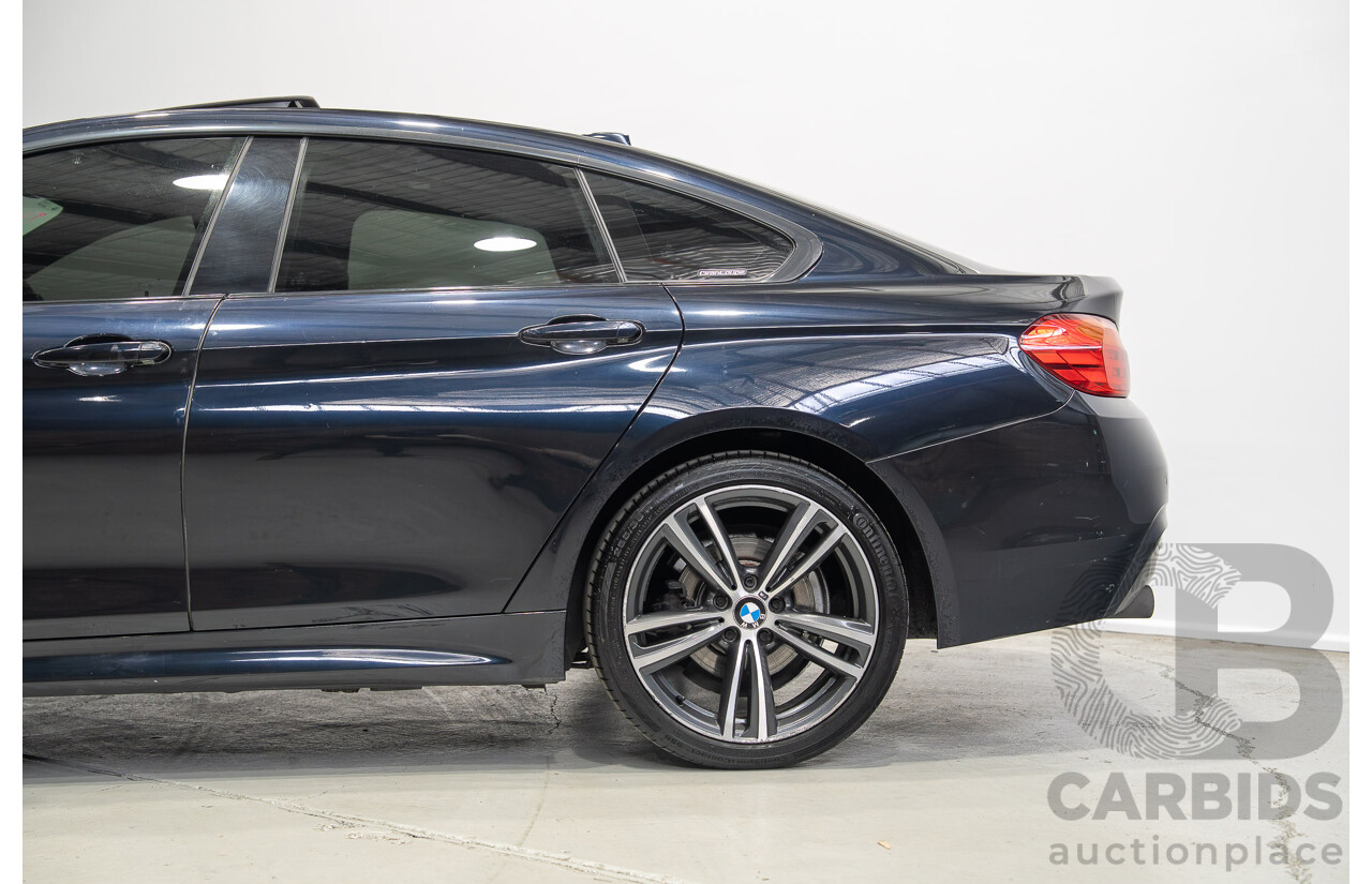 08/2015 BMW 420i M Sport Gran Coupe F36 MY15 5D Coupe Carbon Black Metallic Turbo 2.0L