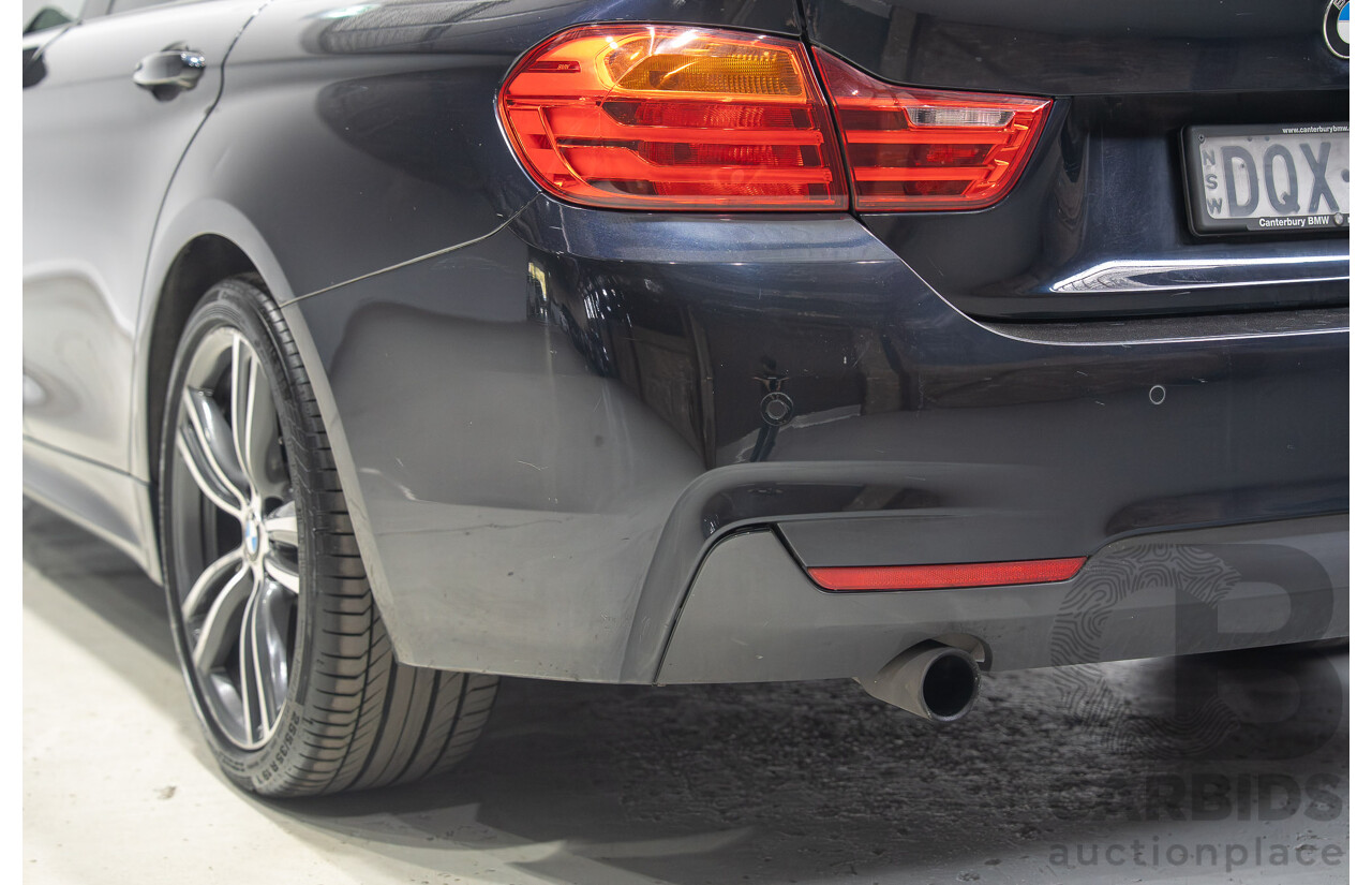 08/2015 BMW 420i M Sport Gran Coupe F36 MY15 5D Coupe Carbon Black Metallic Turbo 2.0L