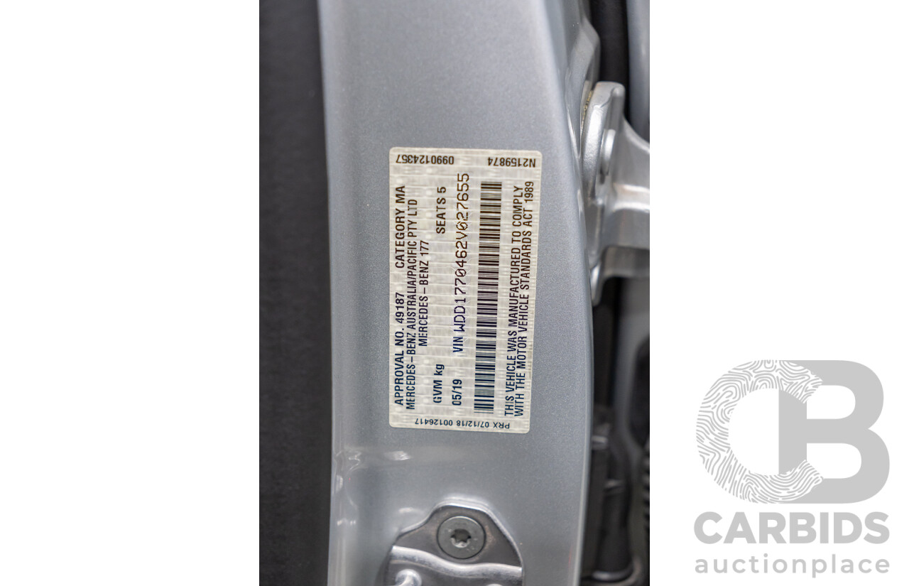 5/2019 Mercedes-Benz A250 177 MY19 5d Hatchback Iridium Silver Metallic Turbo 2.0L