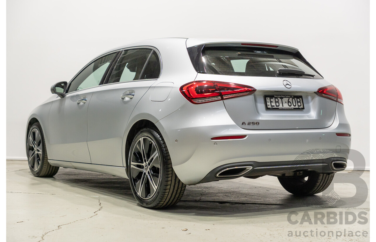 5/2019 Mercedes-Benz A250 177 MY19 5d Hatchback Iridium Silver Metallic Turbo 2.0L