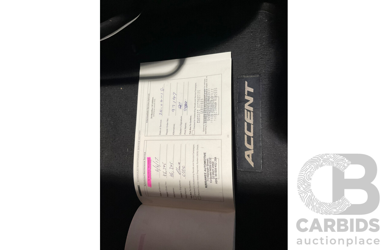 11/2011 Hyundai Accent Active RB 5d Hatchback Grey 1.6L