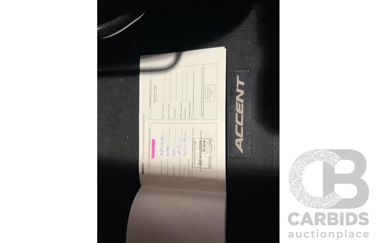 11/2011 Hyundai Accent Active RB 5d Hatchback Grey 1.6L