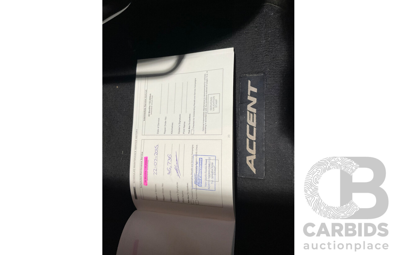 11/2011 Hyundai Accent Active RB 5d Hatchback Grey 1.6L