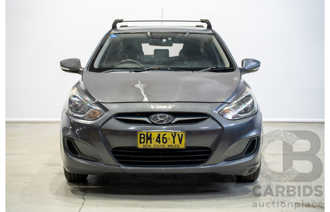 11/2011 Hyundai Accent Active RB 5d Hatchback Grey 1.6L