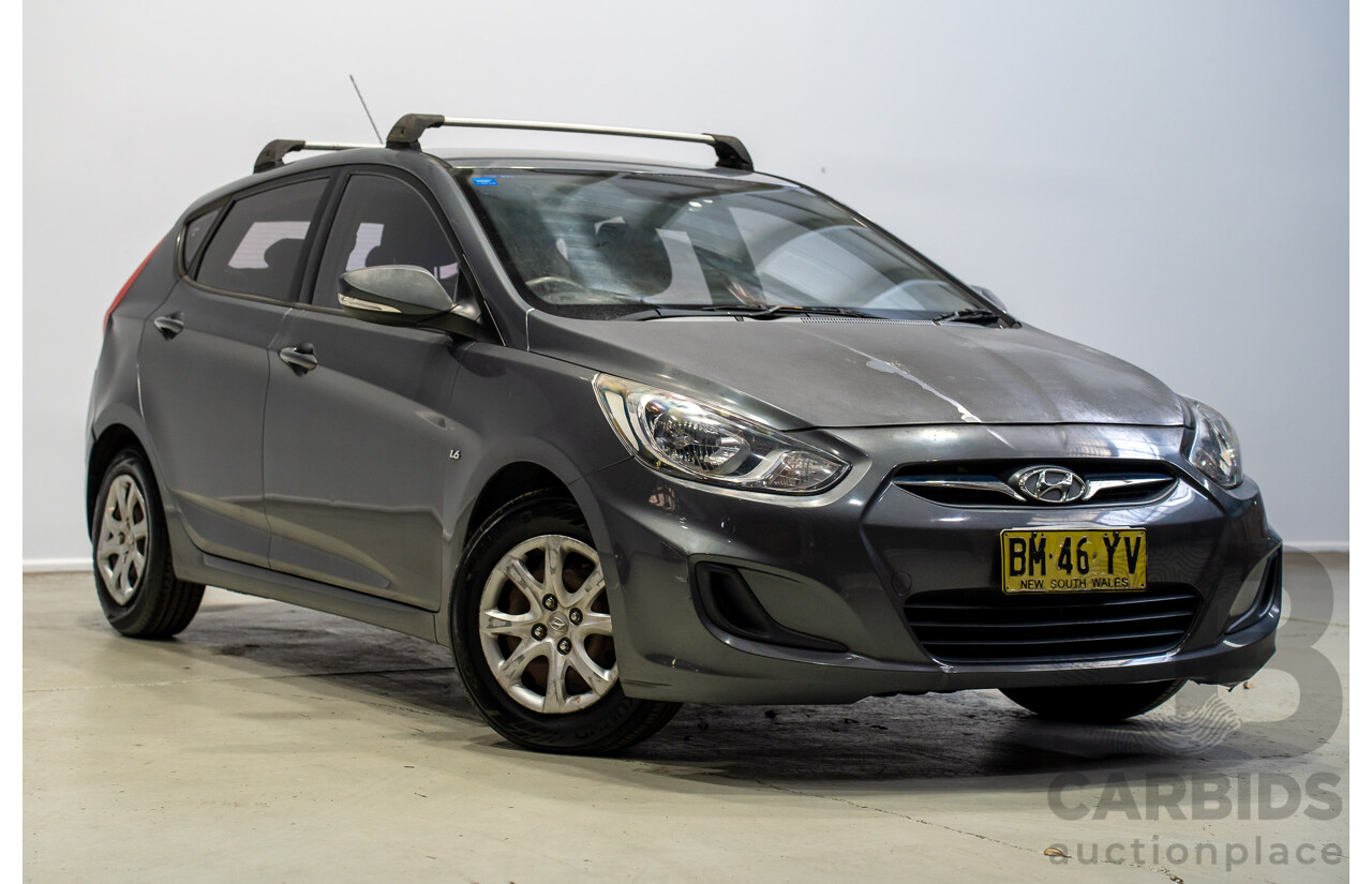 11/2011 Hyundai Accent Active RB 5d Hatchback Grey 1.6L
