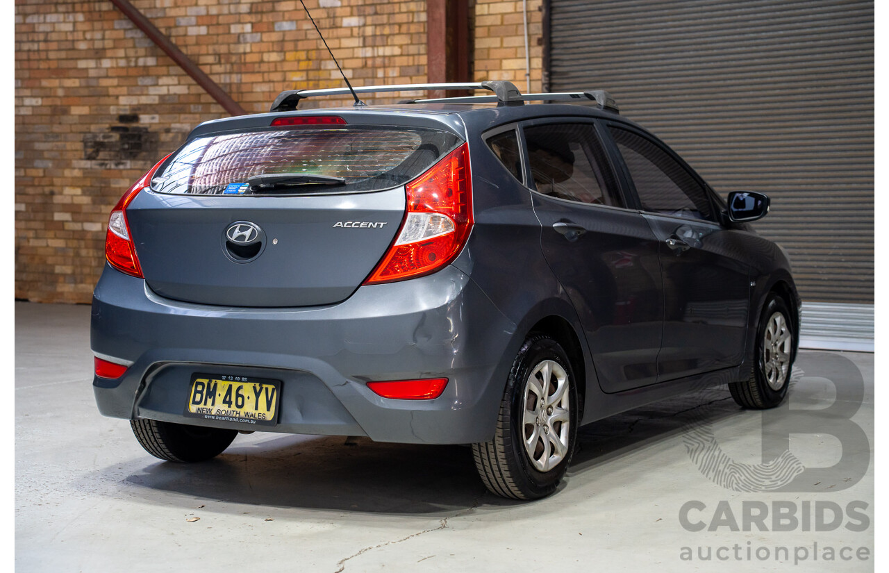 11/2011 Hyundai Accent Active RB 5d Hatchback Grey 1.6L